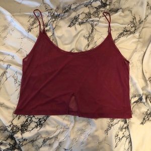 Red crop top